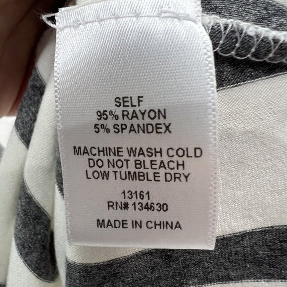 Anthropologie Sunday In Brooklyn Top Women’s Small Gray Striped Asymmetric Strap - Picture 8 of 11